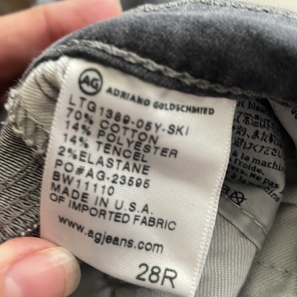 AG Adriano Goldschmied The Legging Super Skinny Ankle Gray Jean Sz 28R NWT - Picture 6 of 6